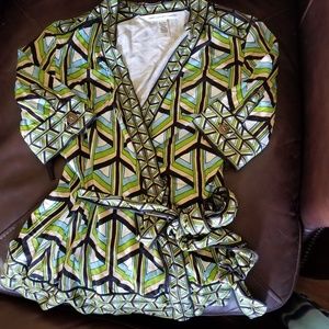 Diane von Furstenberg DVF Lusee Wrap Top Size 0